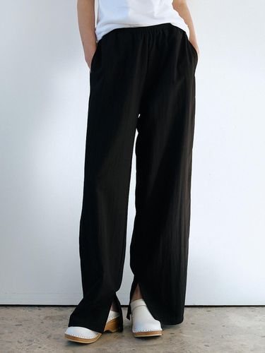 Slit Banded Wide Pants_3 Colors - URAGO - Modalova