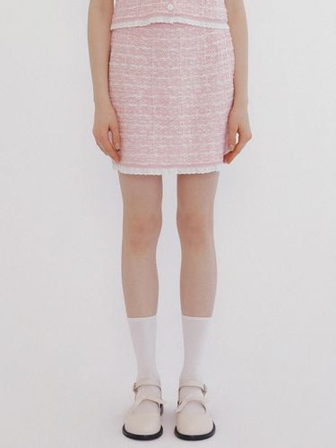 Rose Tweed Skirt_Pink - VERBE - Modalova