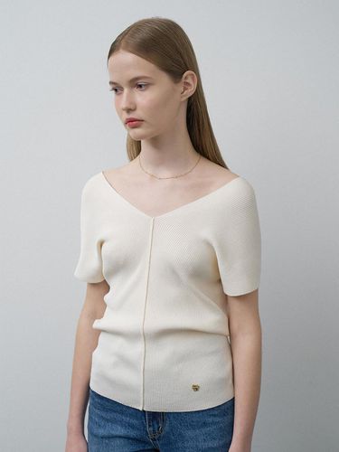 Elsy V Neck Knit - ANGELO BIANCO - Modalova