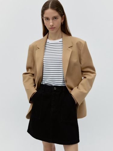 Oversized Fit Blazer - Beige - DEPOUND - Modalova