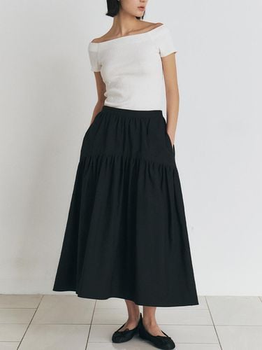 CECILE Gathered Full Skirt_Black - MANNON - Modalova