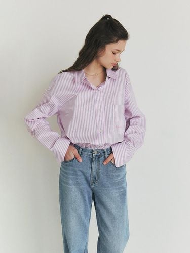 MARTIN Over Sized Semi-cropped Stripe Shirts - MANNON - Modalova