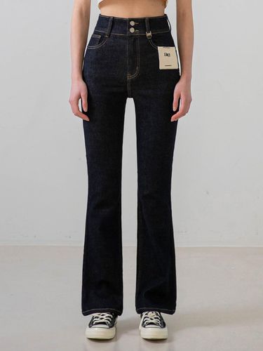 High-Waist Two Buttons Denim Pants_ 2 Colors - NONANDNON - Modalova