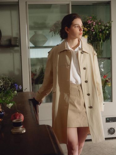 Weston Trench Coat_Beige - LOVE US U - Modalova