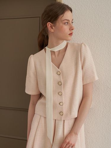 Roman Blouse_Pink Beige - flove - Modalova