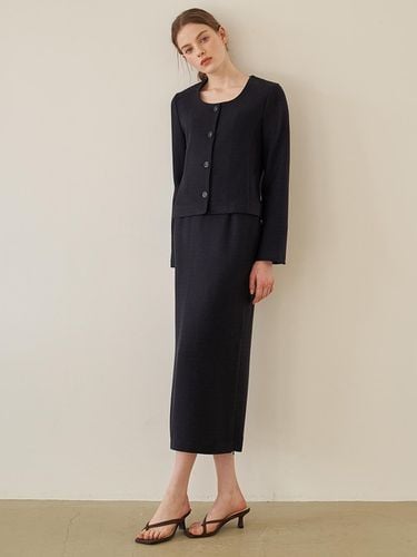 Edit U-Neck Jacket / Elegant Skirt Set Up - flove - Modalova