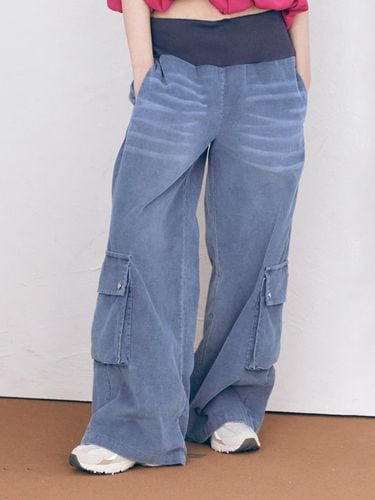 Washed Cargo Pants_Light Blue - ONSKA - Modalova