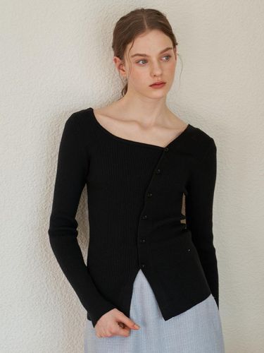 Unbalance Cardigan_Black - flove - Modalova