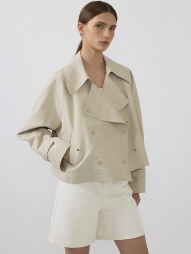 Double Button Trench Coat_Light Beige - octette - Modalova