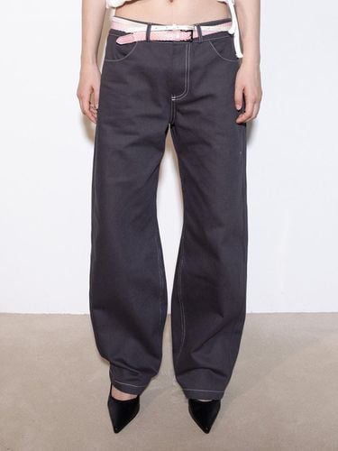 Round Low Waist Pants_Charcoal - ONSKA - Modalova