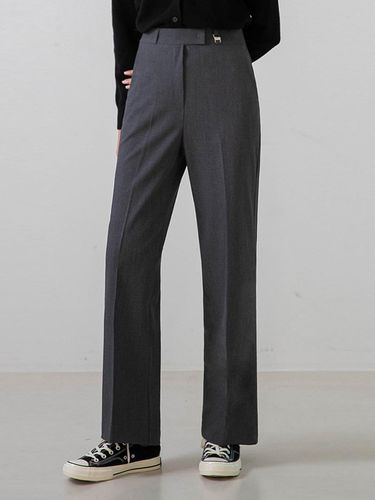 Hidden Standard Cotton Slacks (Charcoal) - NONANDNON - Modalova