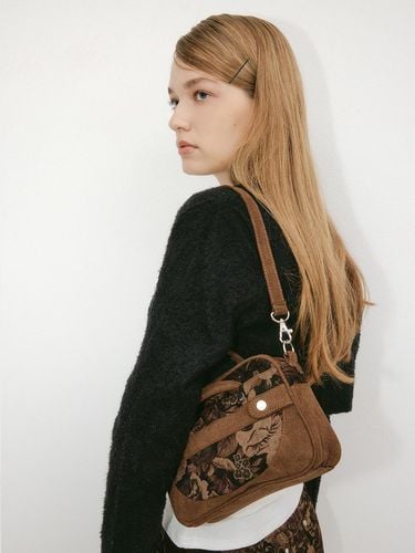 Jacquard Corduroy Shoulder Bag_Brown - YUSE - Modalova