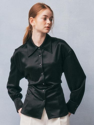 WD_Black satin shirt - We’Dee - Modalova