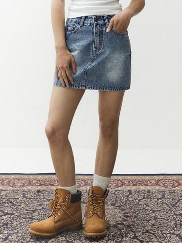 A-Line Mini Skirt - Medium Indigo - MAGOODGAN - Modalova