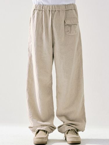 Bio Linen Comfortable Pants_Natural - HAVEOFFDUTY - Modalova