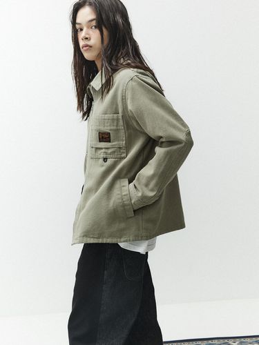 Canvas Oversized Zip Up Jacket - MAGOODGAN - Modalova