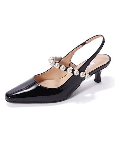 Pearl Slingback_Black Patent - BRIANA - Modalova