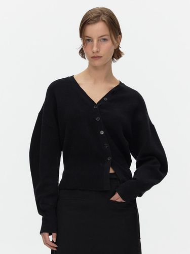 V-neck Cardigan _ Black - ahwe - Modalova