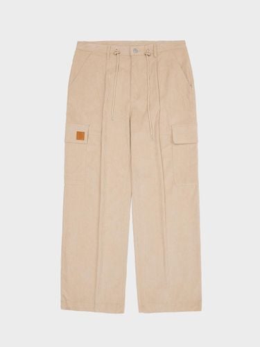 Corduroy Cargo One-Tuck Wide Pants [] - BELLOL - Modalova