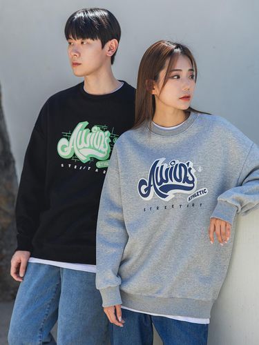 Street Art Logo Oversized Fit Sweatshirt - alvinclo - Modalova