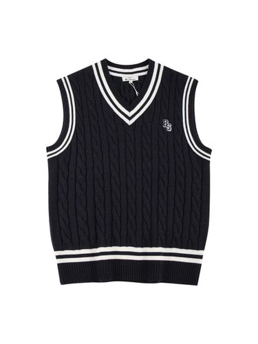 Men Cable Knit Vest - 2colors - bensherman - Modalova