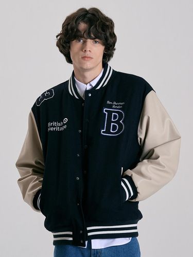 Men Wool Varsity Jacket - 2colors - bensherman - Modalova