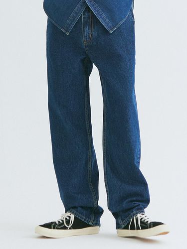 All Brushed Slightly Wide Leg Jeans - Blue - FIELD WORKER - Modalova