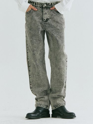 Snow Washed Straight Jeans - Black - FIELD WORKER - Modalova