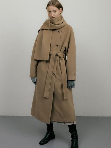 Comos 996 Wool Muffler No-collar Long Coat - ourcomos - Modalova