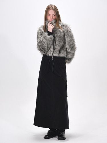 Flare Cargo Long Skirt_Black - ETMON - Modalova