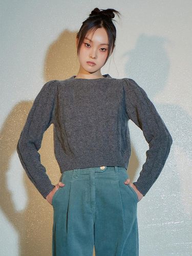 Cable Knit Pullover - Ash - kuho plus - Modalova