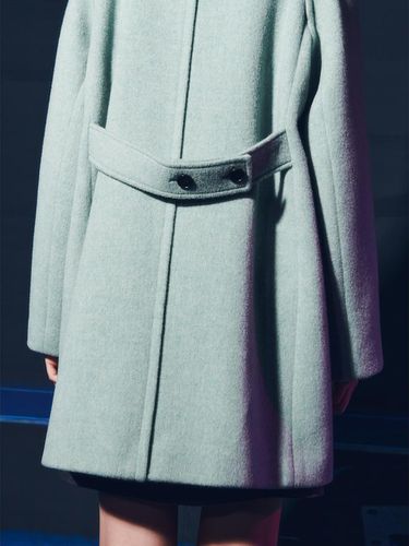 Belted Midi Coat - Light Green - kuho plus - Modalova