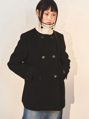 Double Midi Coat - Black - kuho plus - Modalova