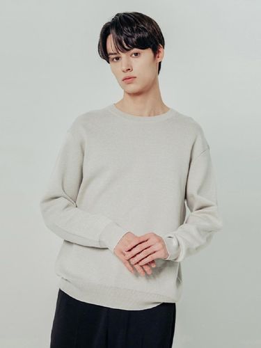 Men's Crew Neck Sweater (LT-GREY) - ADHOC - Modalova