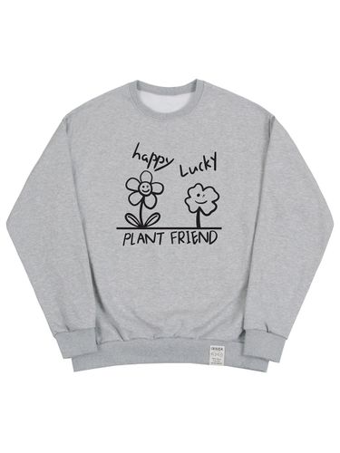 UNISEX] Drawing Happy Lucky Smile Sweatshirt_Gray - GRAVER - Modalova