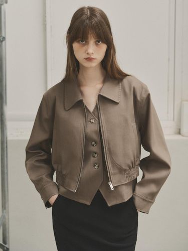 AR_Casual texture lapel short jacket - Aei&Rei - Modalova