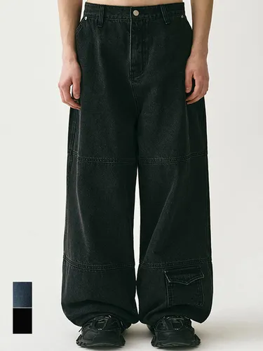 Stitch Pocket Denim Pants - 2COLOR - AVANDRESS - Modalova