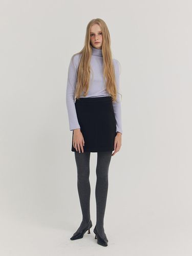 Tencel Wool Mini Skirt - Black - LESEIZIEME - Modalova