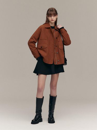 Suede Half Length Jacket - Brown - MOAT - Modalova