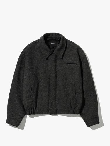 Wool Zip Jacket (Charcoal) - ANDROS - Modalova