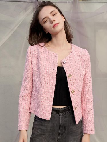 Brianna Tweed Jacket_Pink - SORRY TOO MUCH LOVE - Modalova