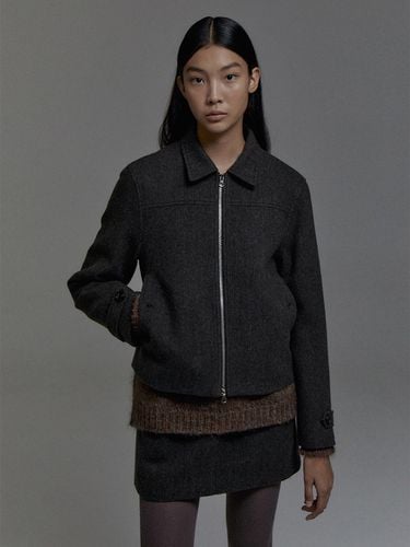 Wool Collar Zip-up Jacket () - THE RYE - Modalova