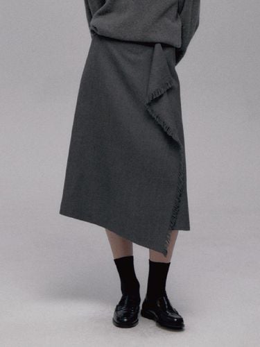 Botton Wrap Skirt (Gray) - THE RYE - Modalova