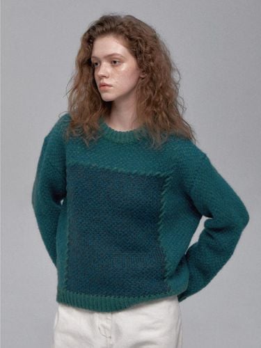 Handmade Square Knit (Blue Green) - THE RYE - Modalova