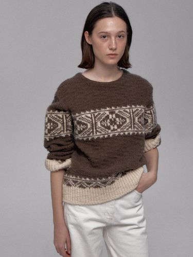 Snow Jacquard Knit (Brown) - THE RYE - Modalova