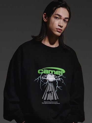 Premium Brushed Fleece Alien Sweatshirt [] - CAMELWORK - Modalova