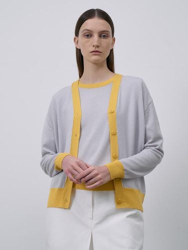 Summer Wool Cardigan - Light Gray - Lamerei - Modalova