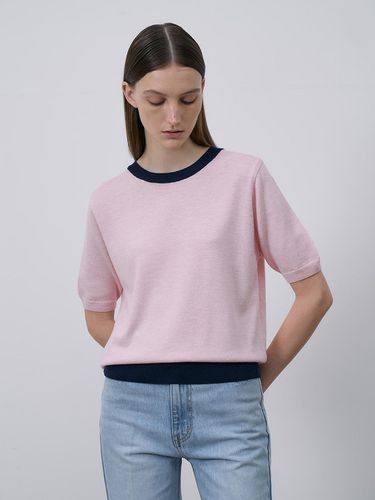 Summer Wool Half Sleeve Top - Pink - Lamerei - Modalova