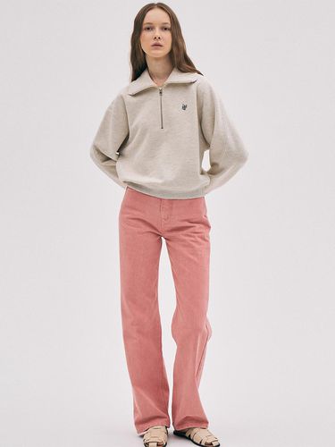 Dyed Denim Pants - Pink - Lamerei - Modalova