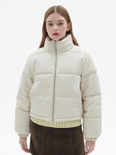 Eco Leather Short Padded Jacket [Cream] (LMOJP01D2CR) - LeftSeoul - Modalova